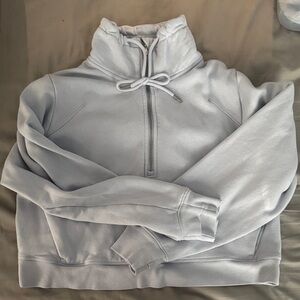 All In Motion Fleece-Lined Quarter-Zip Pullover | Light Blue | Women’s Large